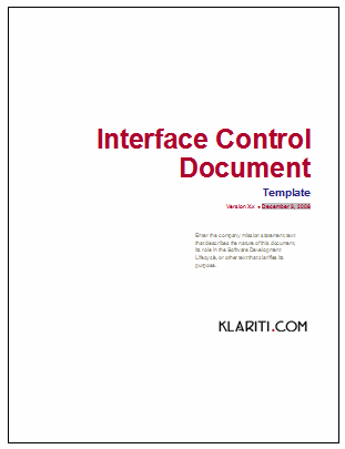 Interface Control Document Template - Download Now