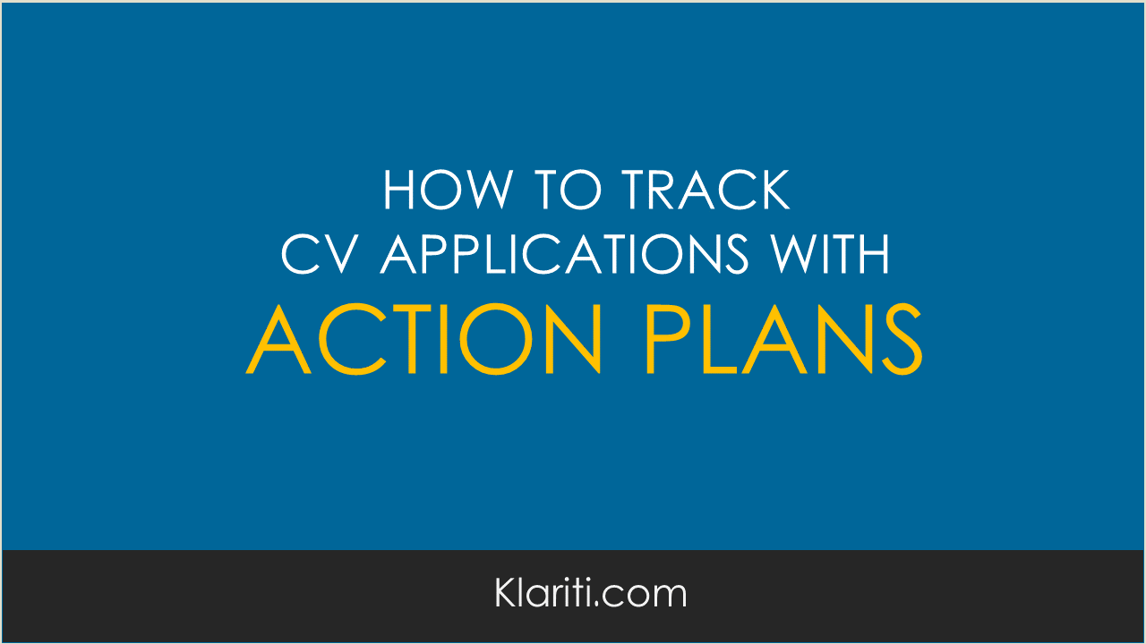 how to track cv applications with action plans