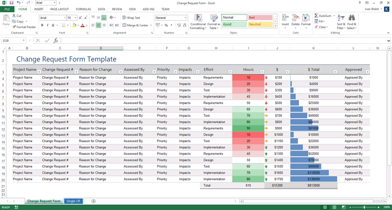 uat testing template excel