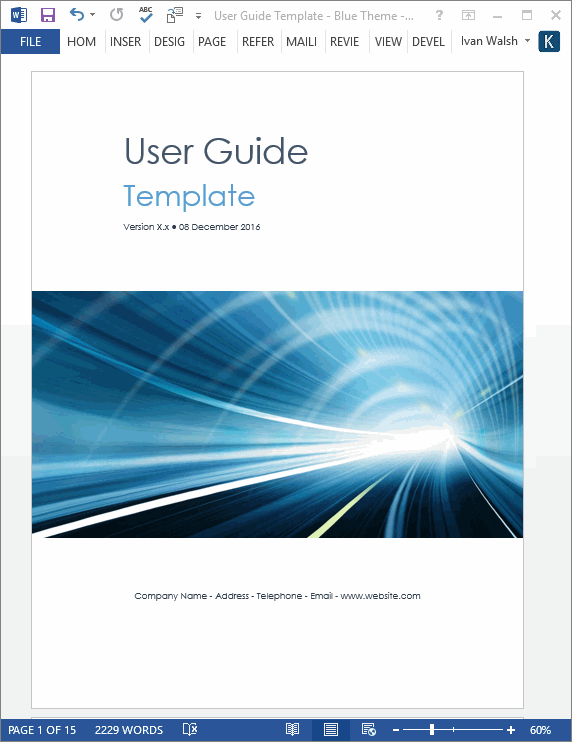 User Guide Template – Download MS Word templates and free forms