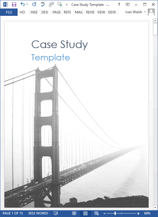 case study report format template