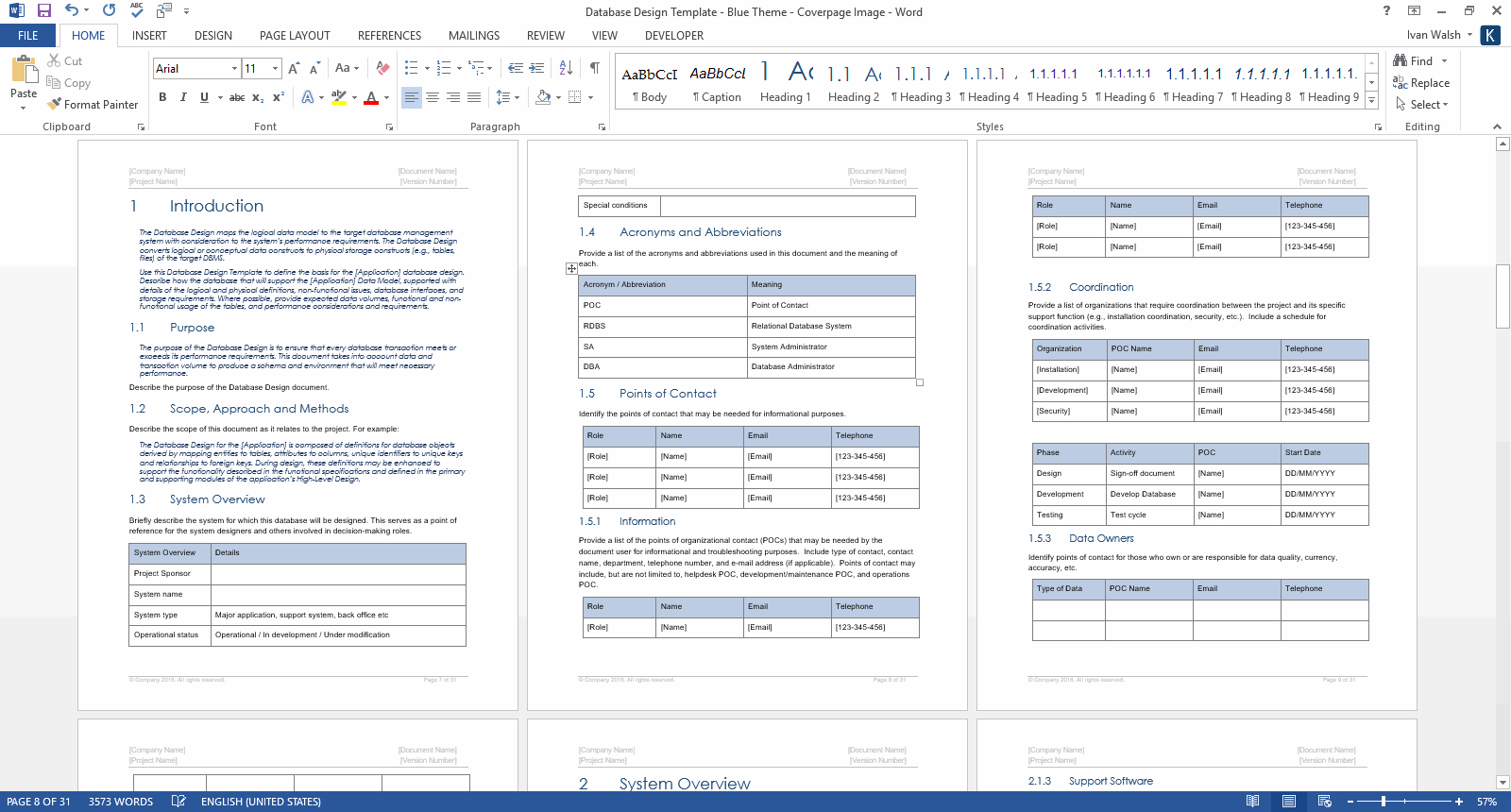 Business Report Template Word