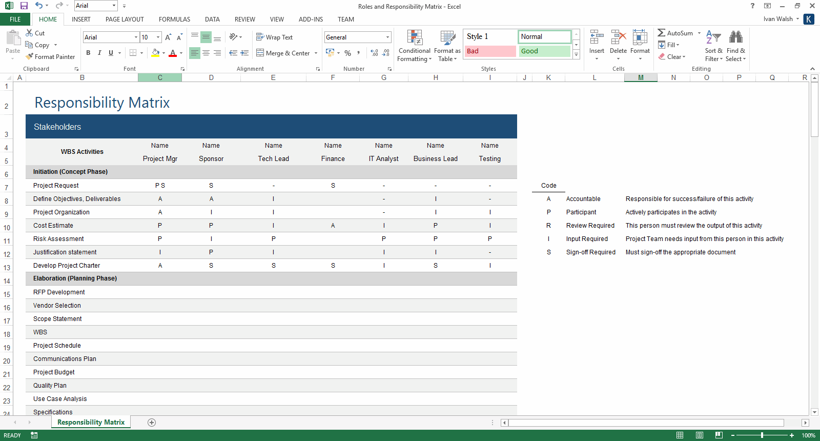 Checklist Template Excel 2010