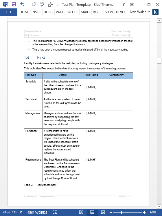 Test Plan Templates (MS Word/Excel) Templates Forms Checklists for