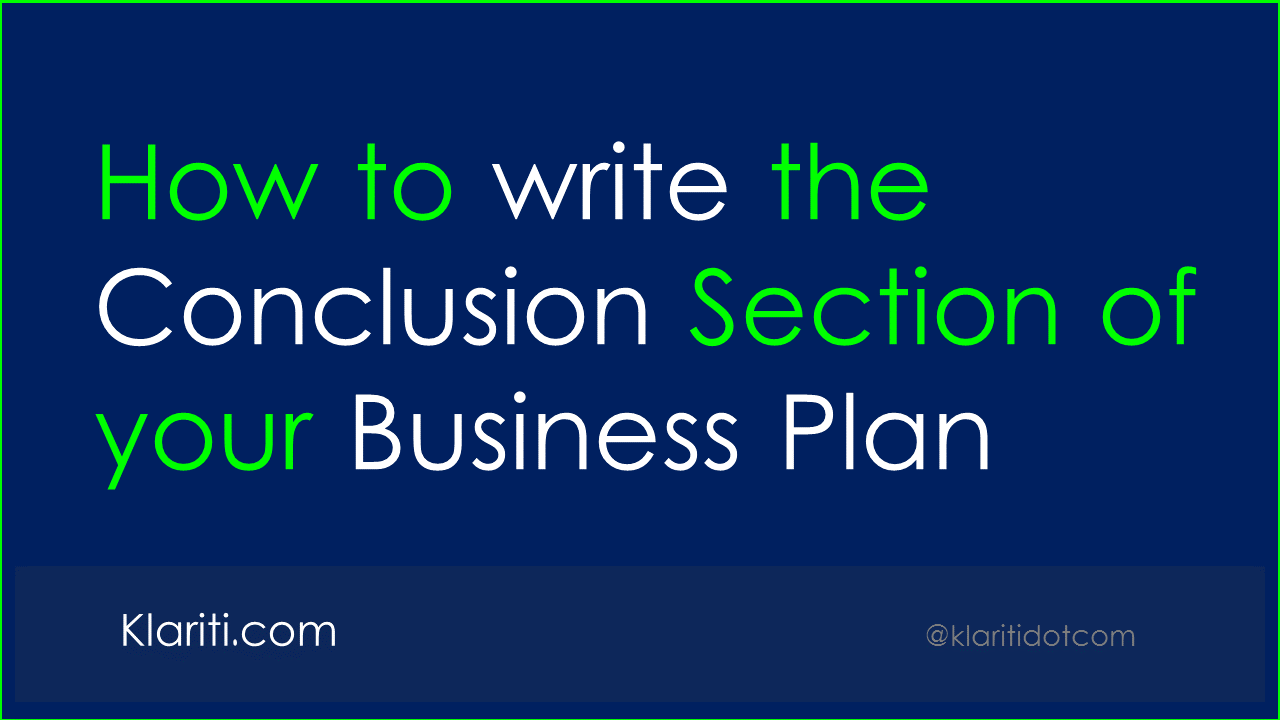 business plan conclusion sample