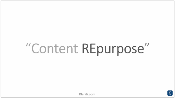 Content Repurpose strategy