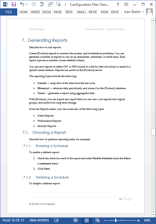 Configuration Guide Template Ms Word