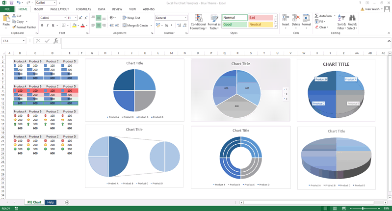 Excel Use Chart Template