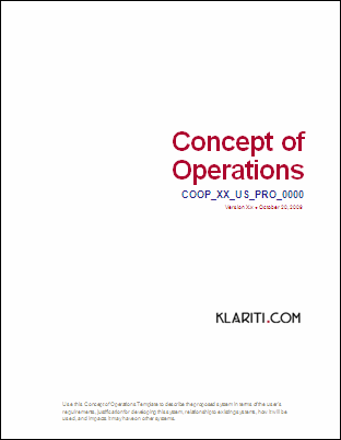 Template Concept of Operations