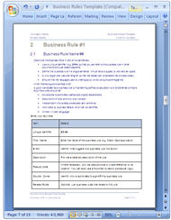 Business Rules Template