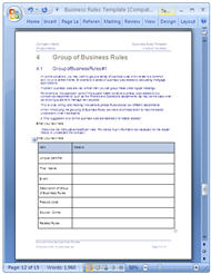 Business Rules Template