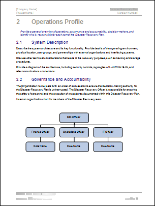 disaster recovery policy template