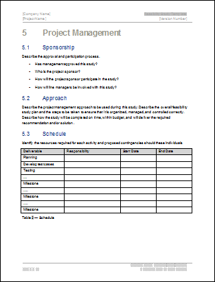 Feasibility Study Template