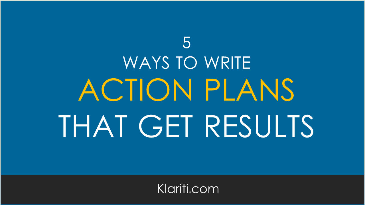 5 Ways to Write Action Plans that Get Results