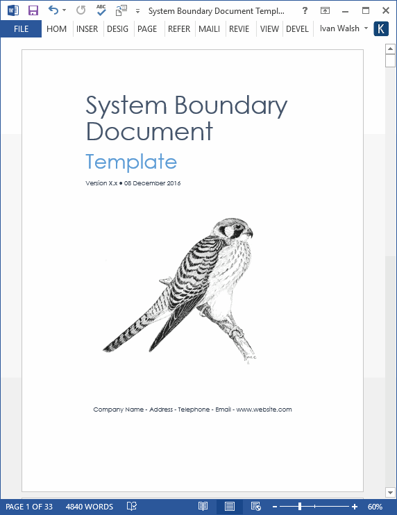 System Boundary Document – Download MS Word template