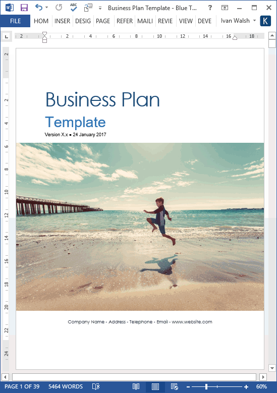sample business plan ms word