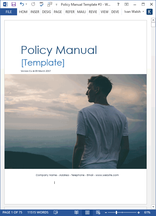 Policies And Procedures Manual Examples