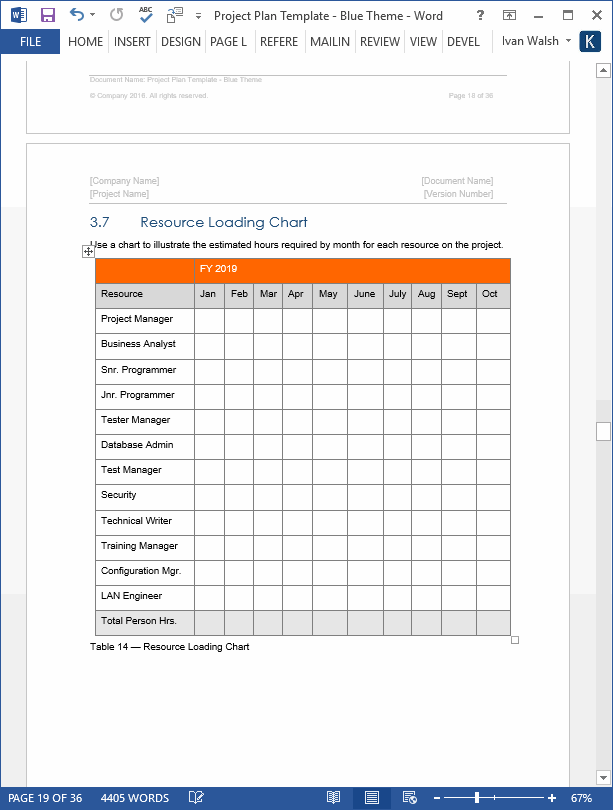 Simple Project Management Plan Template Excel