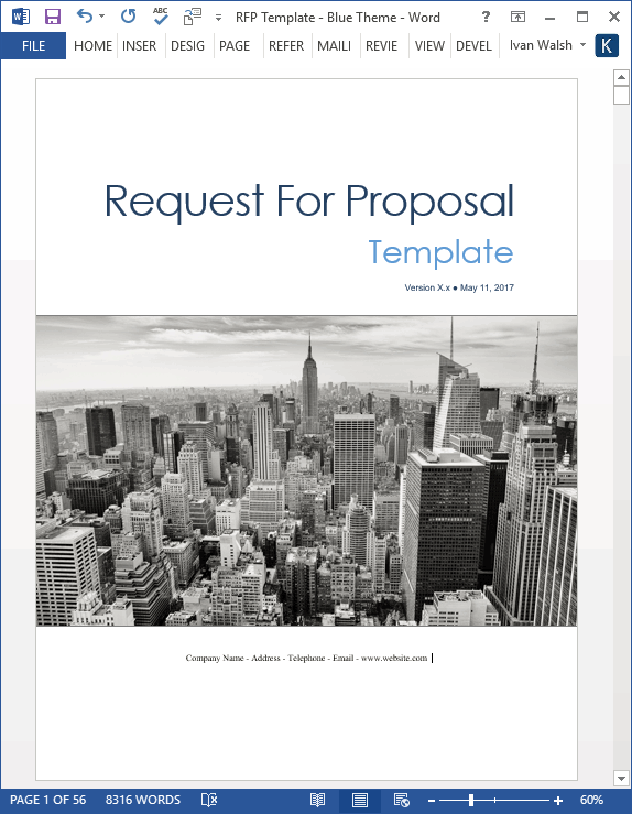 Request For Proposal (RFP) Templates (MS Office and Apple iWorks)
