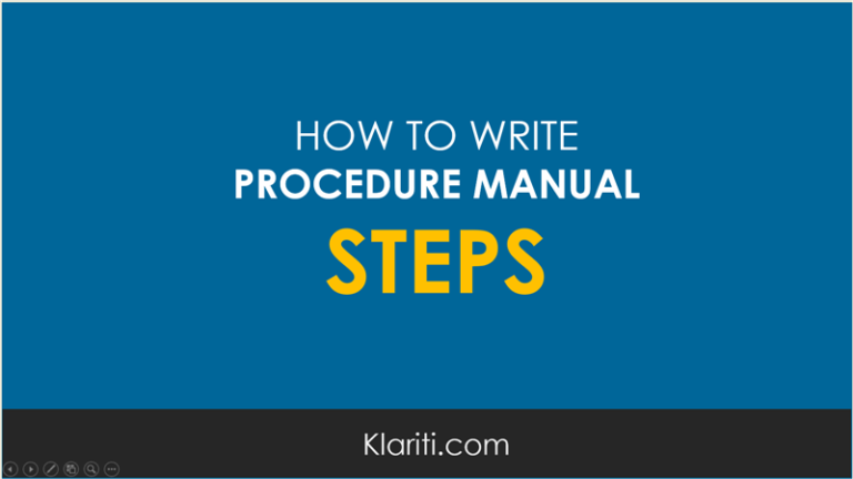How to Write Steps for Procedure Manuals – MS Office Templates with AI ...