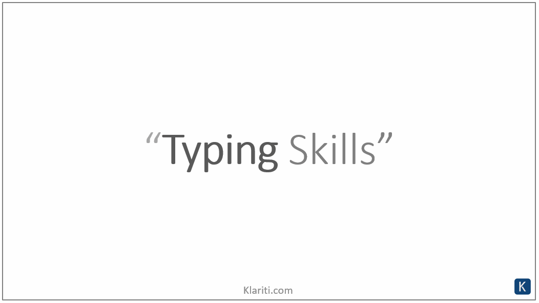 typing skills for business writers