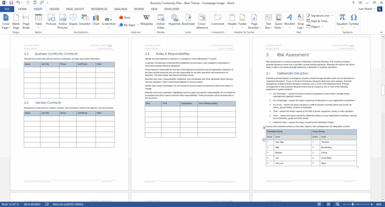 Business Continuity templates (MS Office) – Templates, Forms ...