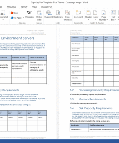 Capacity Plan Template (MS Office) – Templates, Forms, Checklists for ...