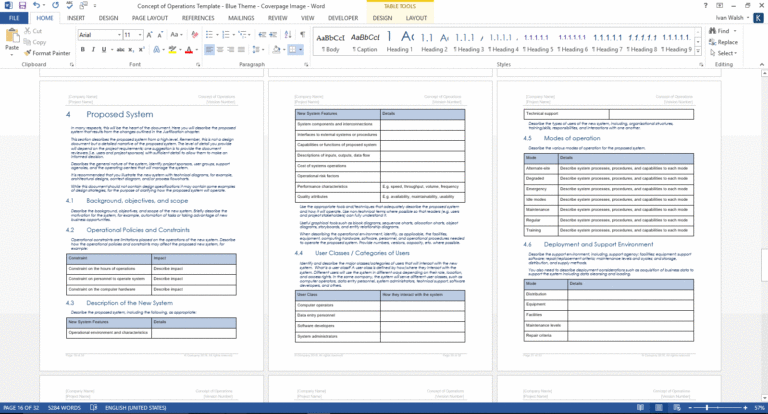 Concept of Operations (MS Office) – Templates, Forms, Checklists for MS ...