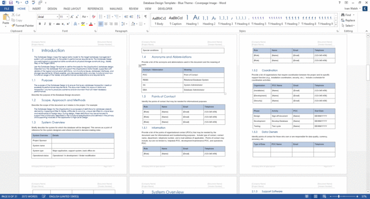 Database Design Template (MS Office) – MS Office Templates with AI prompts
