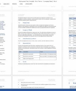 Deployment Plan Template (MS Office) – Templates, Forms, Checklists for ...
