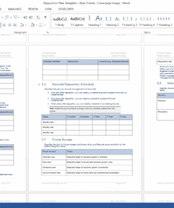 Disposition Plan template (MS Office) – Templates, Forms, Checklists ...