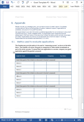 Grant Proposal Template – Templates, Forms, Checklists for MS Office ...