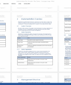 Implementation Plan Template – Templates, Forms, Checklists for MS ...