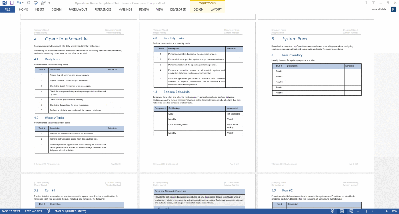 Small Business Operations Manual Template