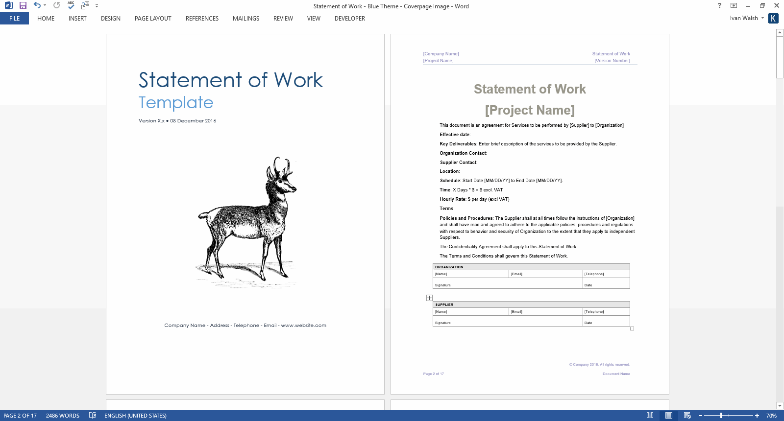 Statement Of Work Template Microsoft from klariti.com