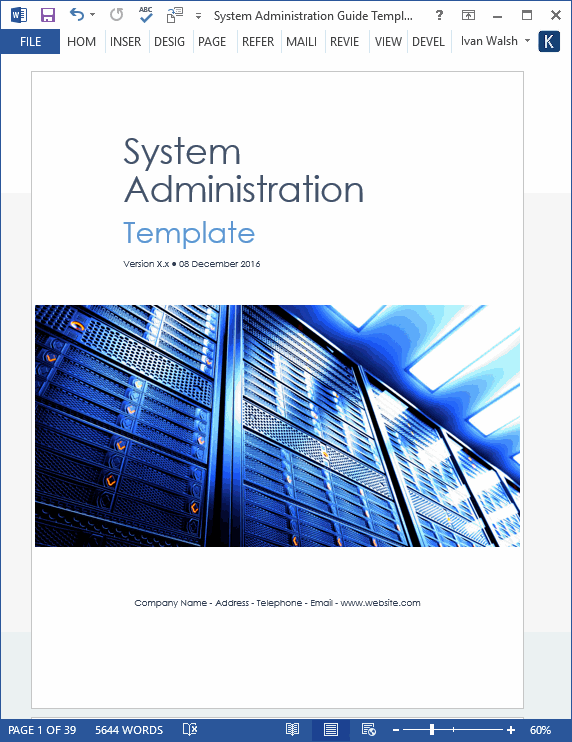 System Administration Guide Templates – Templates, Forms, Checklists