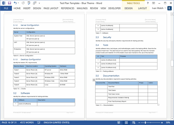 Test Plan Templates Templates Forms Checklists For Ms Office And Apple Iwork