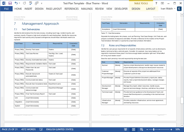Test Plan Templates – Templates, Forms, Checklists for MS Office and ...
