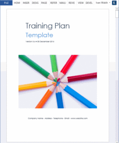training schedule template excel