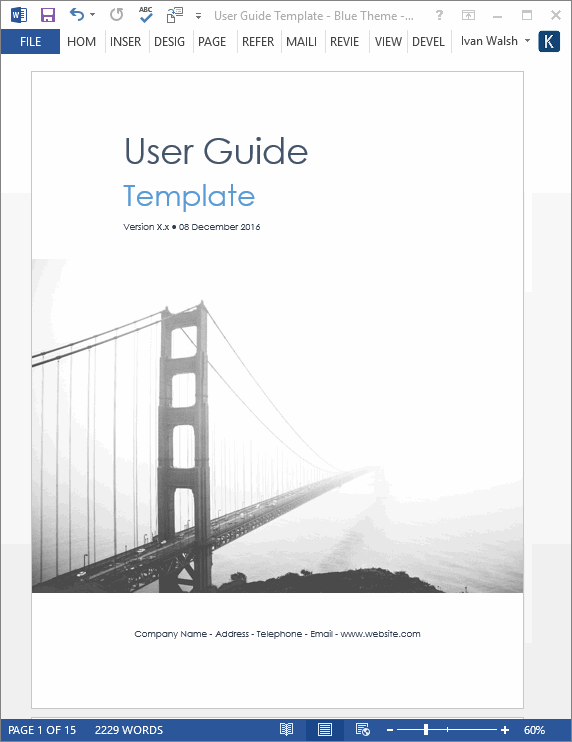 User Guide Template Microsoft from klariti.com