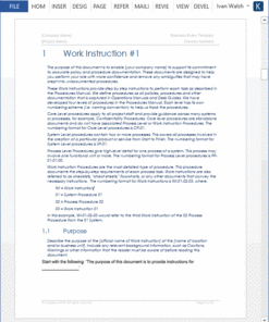 Work Instruction Template (Word) – Templates, Forms ...