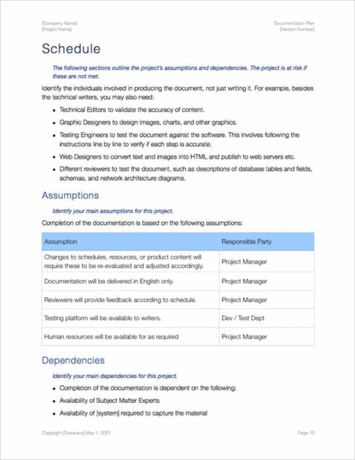Documentation Plan Template (Apple) – Templates, Forms, Checklists for ...