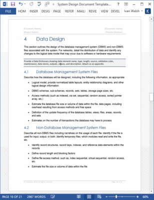 System Design Document Templates – Templates, Forms, Checklists for MS ...