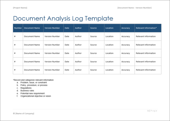 Business Analyst Templates Templates, Forms, Checklists for MS Office