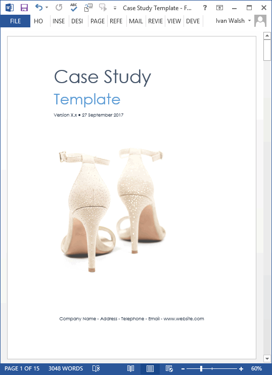 Case Study Templates Fashion theme Templates, Forms