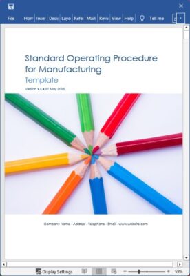 SOP Template for Manufacturing Industry