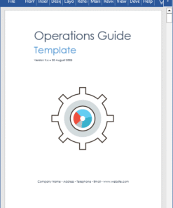 Operations Plan Templates (MS Office)