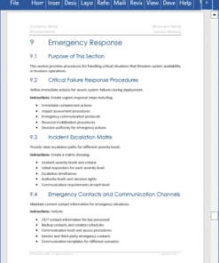 Alternative view of Deployment Runbook Template